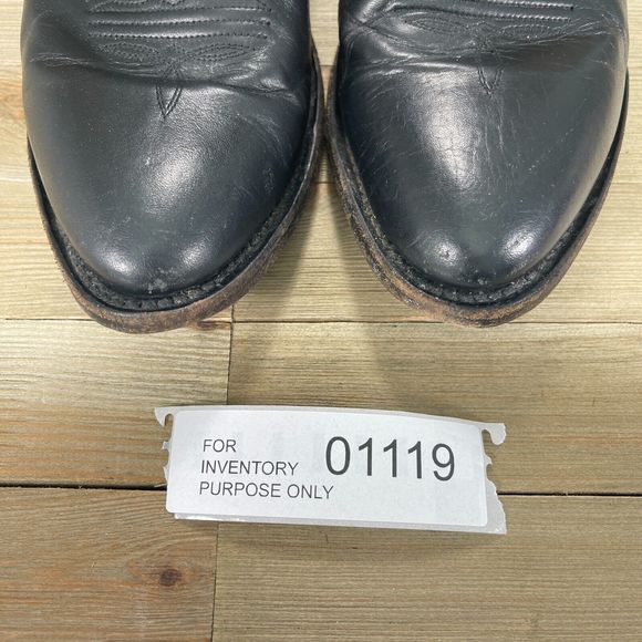 Cody James Boots Mens 9 D Black Leather Cowboy Western Almound Toe Pull On - Picture 10 of 10